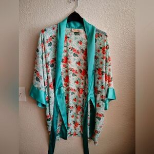 Victoria Secret Vintage 80s Gold Label Floral Kimono Robe One Size fits all